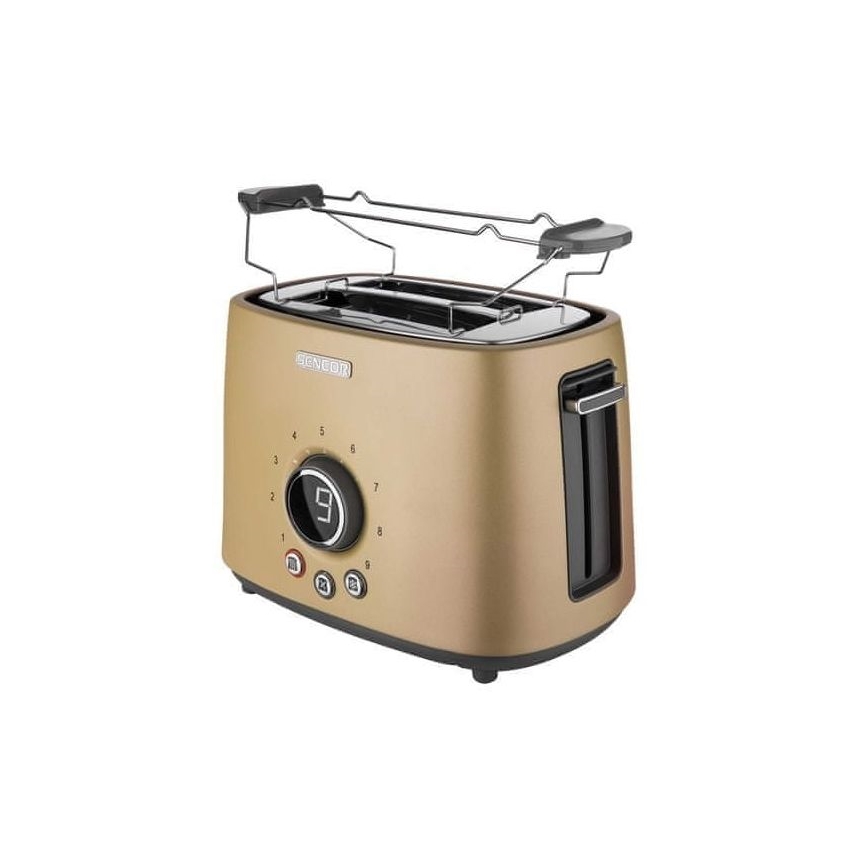 Sencor - Toaster mit zwei Schlitzen und Brötchenaufsatz 1000W/230V beige