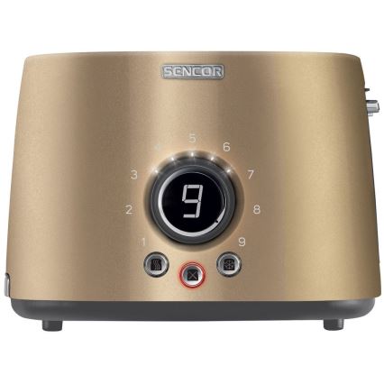 Sencor - Toaster mit zwei Schlitzen und Brötchenaufsatz 1000W/230V beige