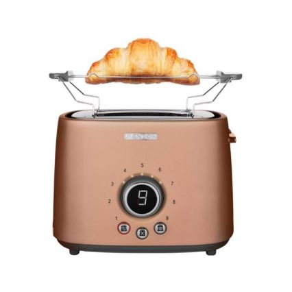 Sencor - Toaster mit zwei Schlitzen und Brötchenaufsatz 1000W/230V kupferfarben