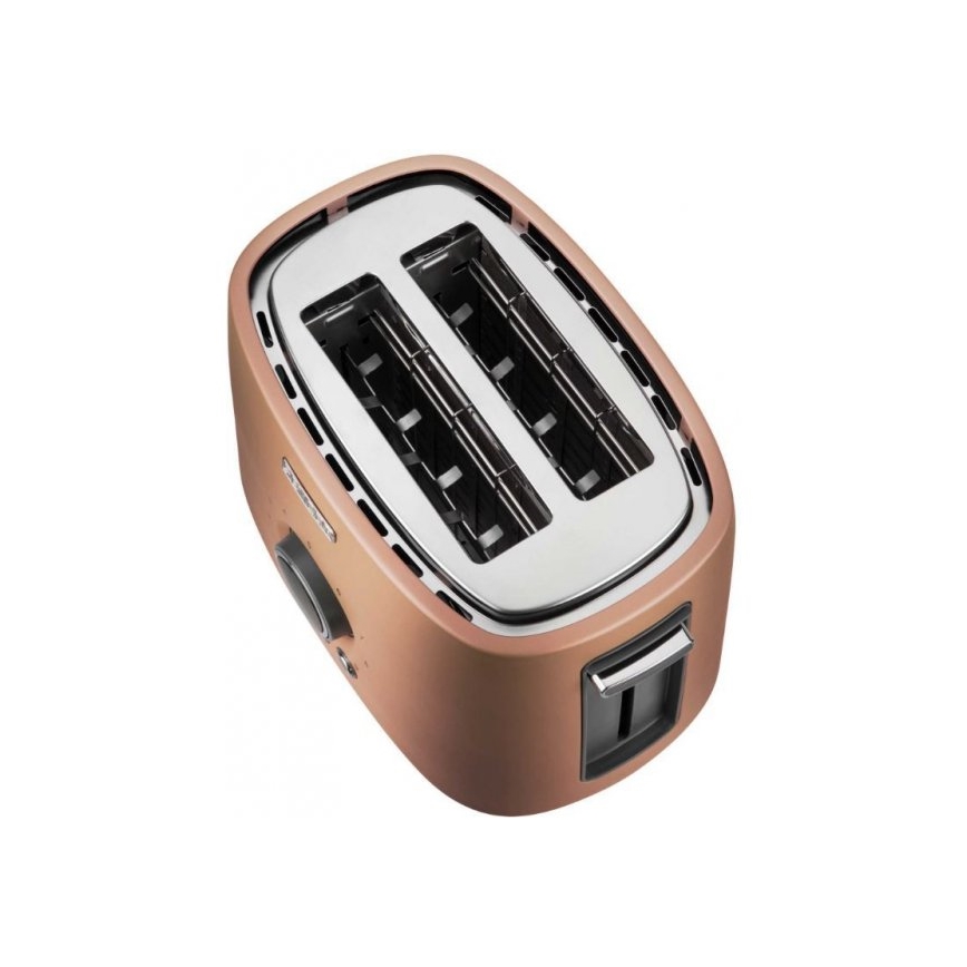 Sencor - Toaster mit zwei Schlitzen und Brötchenaufsatz 1000W/230V kupferfarben