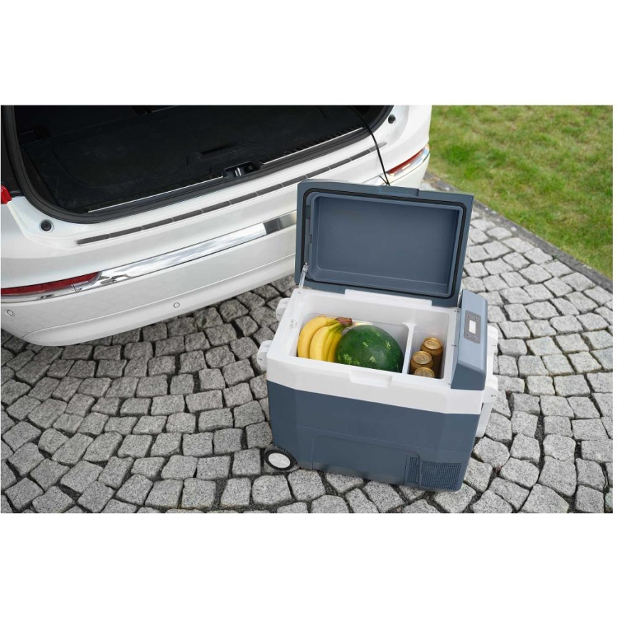 Sencor - Tragbare Kompressor-Autokühlbox 55 l 70 W/12 V/230 V blau/weiß
