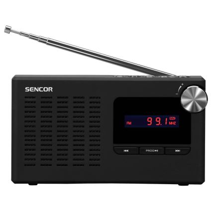 Sencor - Tragbarer PLL FM Radioempfänger 5W 800 mAh 3,7V USB und MicroSD