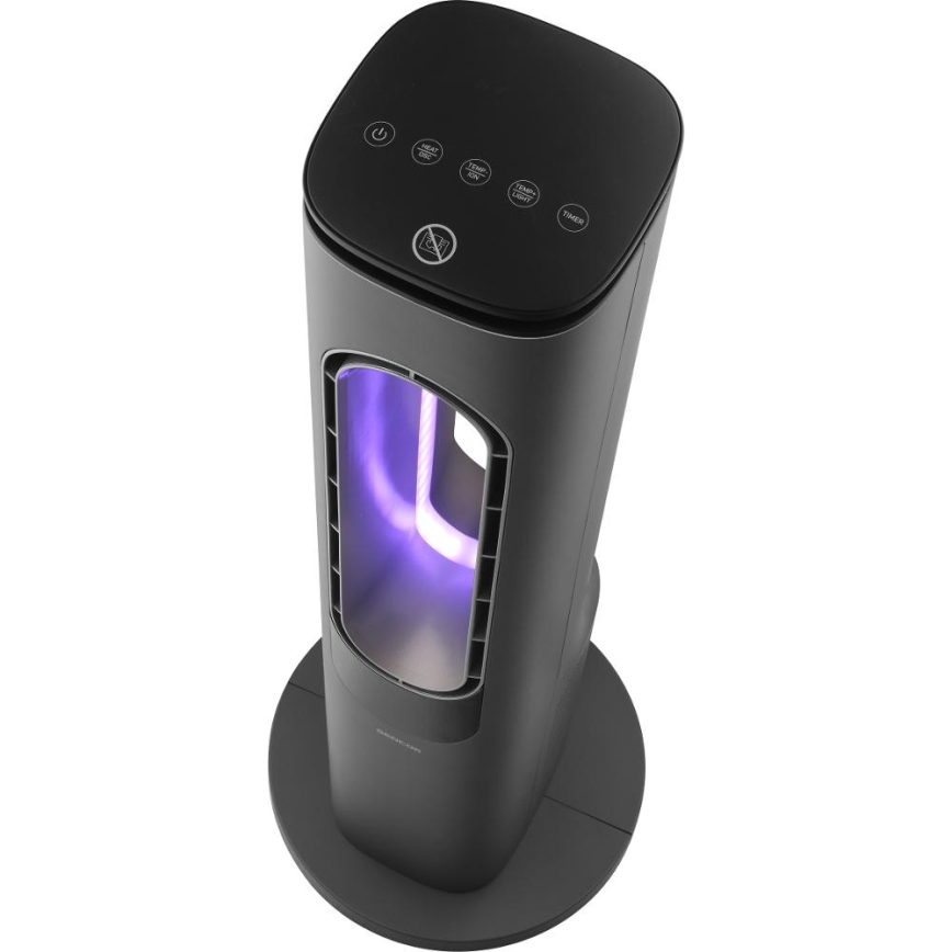 Sencor - Blattloser Turm-Keramik-Heizlüfter 1200/2000W/230V Anthrazit + Fernbedienung