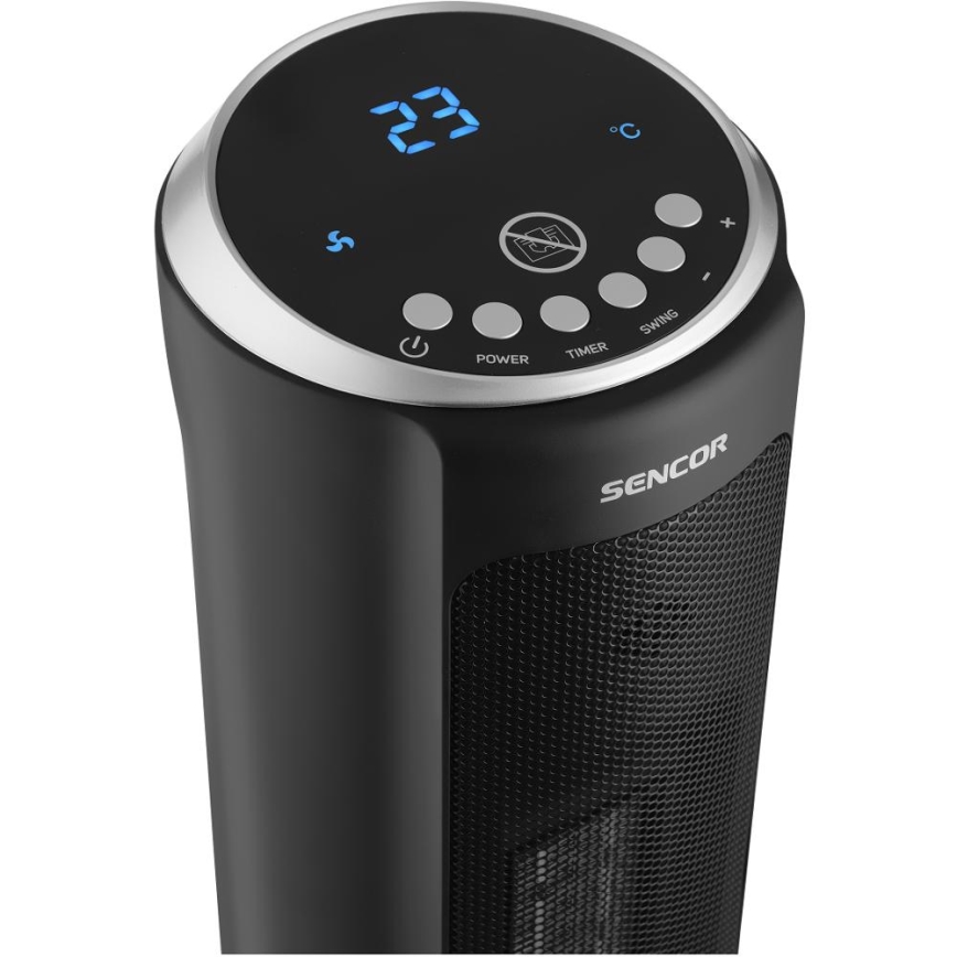 Sencor - Heizlüfter mit keramischem Heizelement 1300/2200W/230V schwarz + Fernbedienung