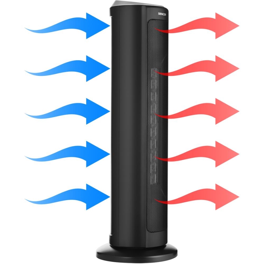Sencor - Heizlüfter mit keramischem Heizelement 1300/2200W/230V schwarz + Fernbedienung