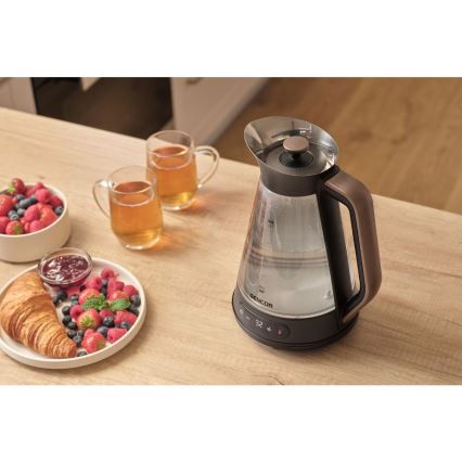 Sencor - Wasserkocher mit Temperaturregelung, 1,5 l, 2150 W/230 V, schwarz/Roségold