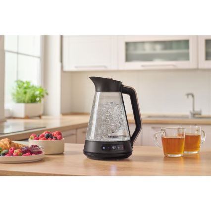 Sencor - Wasserkocher mit Temperaturregelung, 1,5 l, 2150 W/230 V, schwarz/Roségold