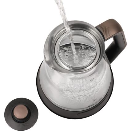 Sencor - Wasserkocher mit Temperaturregelung, 1,5 l, 2150 W/230 V, schwarz/Roségold