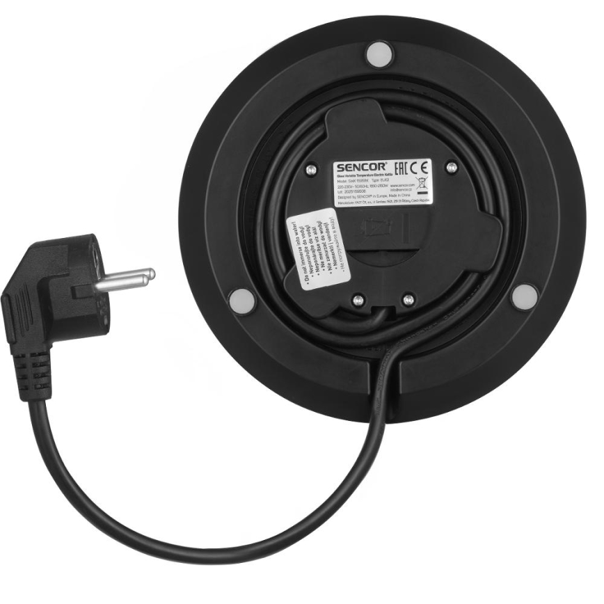 Sencor - Wasserkocher mit Temperaturregelung, 1,5 l, 2150 W/230 V, schwarz/Roségold