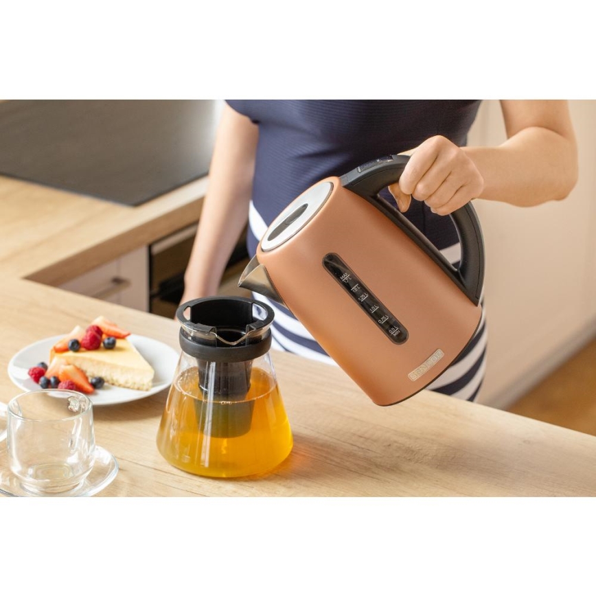 Sencor - Wasserkocher mit Temperaturregelung 1,7 l 2150W/230V kupferfarben