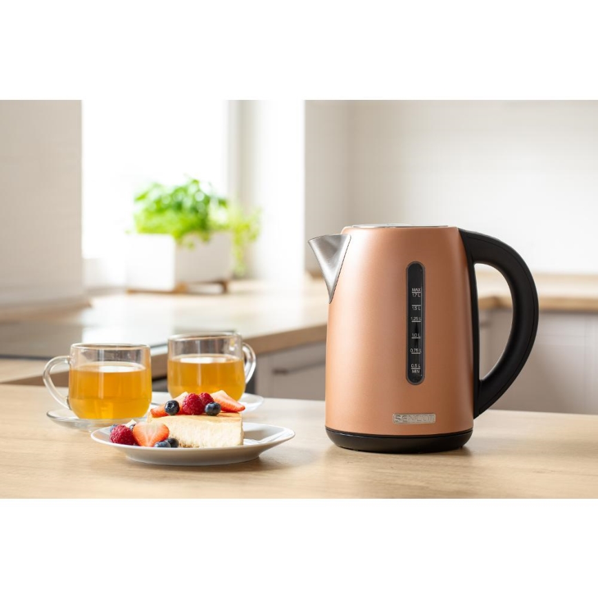 Sencor - Wasserkocher mit Temperaturregelung 1,7 l 2150W/230V kupferfarben