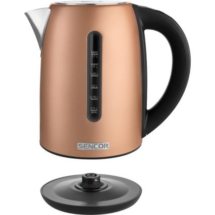 Sencor - Wasserkocher mit Temperaturregelung 1,7 l 2150W/230V kupferfarben