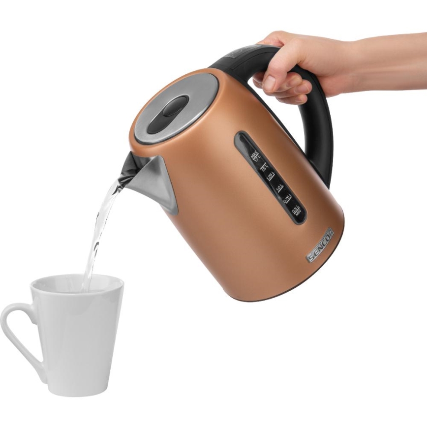 Sencor - Wasserkocher mit Temperaturregelung 1,7 l 2150W/230V kupferfarben