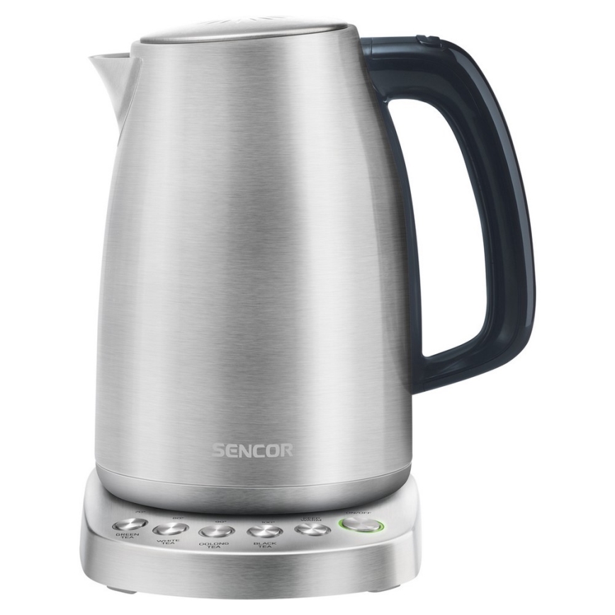 Sencor - Wasserkocher mit Thermoregulierung 1,7 l 2200W/230V aus Edelstahl