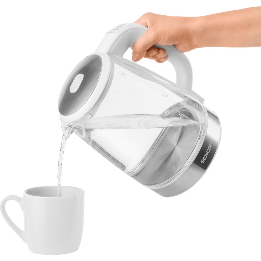 Sencor - Wasserkocher mit Thermoregulierung 2 l 2200W/230V weiß