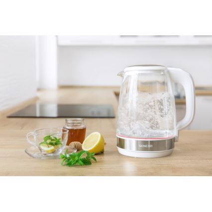 Sencor - Wasserkocher mit Thermoregulierung 2 l 2200W/230V weiß