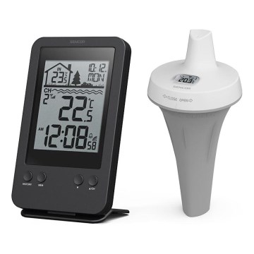 Sencor - Wetterstation mit kabellosem schwimmendem Poolsensor 2xAA + 2xAA IPX7