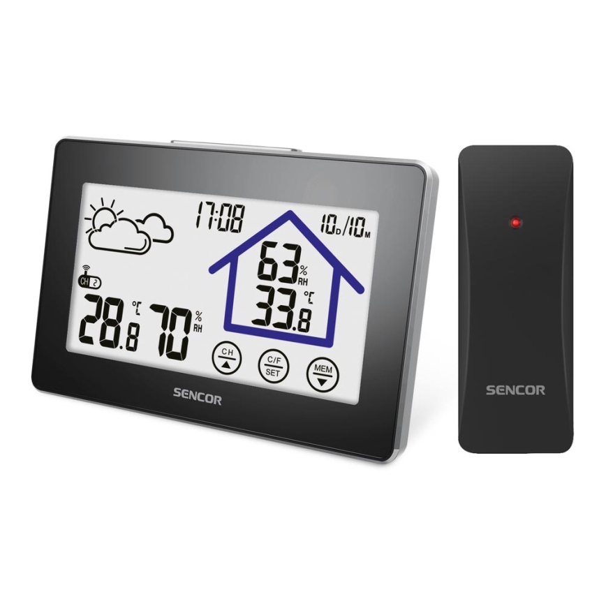 Sencor - Wetterstation mit LCD-Anzeige 3xAAA