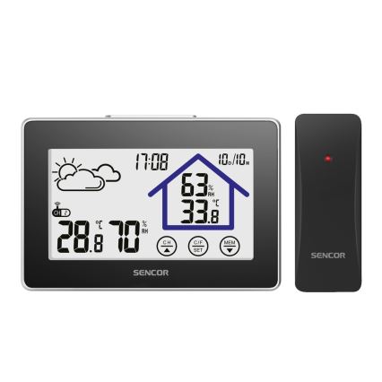 Sencor - Wetterstation mit LCD-Anzeige 3xAAA