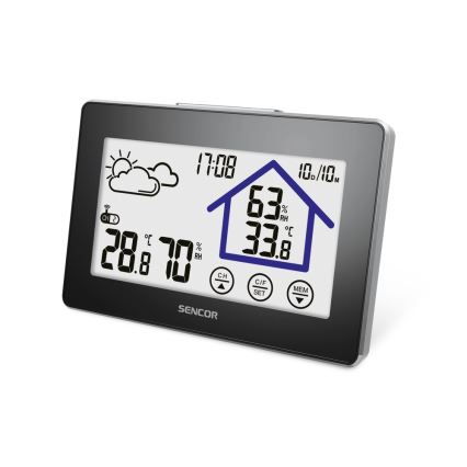 Sencor - Wetterstation mit LCD-Anzeige 3xAAA