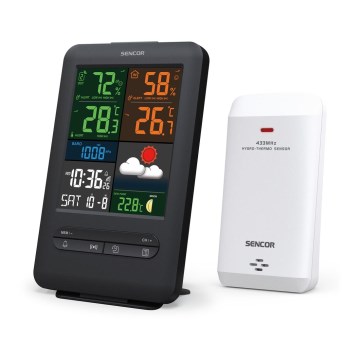 Sencor - Wetterstation mit LCD-Farbdisplay 5V/1xCR2032