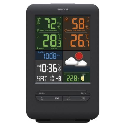 Sencor - Wetterstation mit LCD-Farbdisplay 5V/1xCR2032