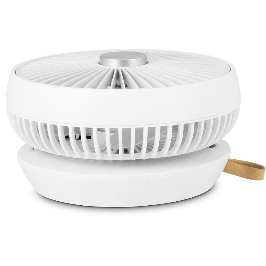 Sencor - Wiederaufladbarer Tischventilator 5W/5V 4000 mAh weiß