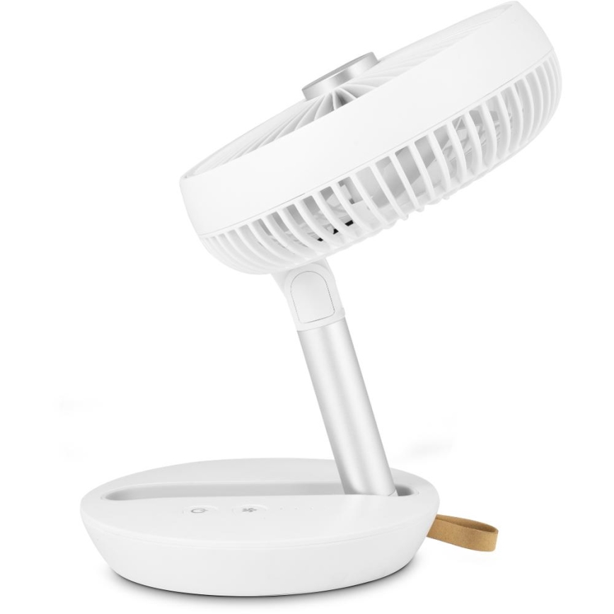 Sencor - Wiederaufladbarer Tischventilator 5W/5V 4000 mAh weiß