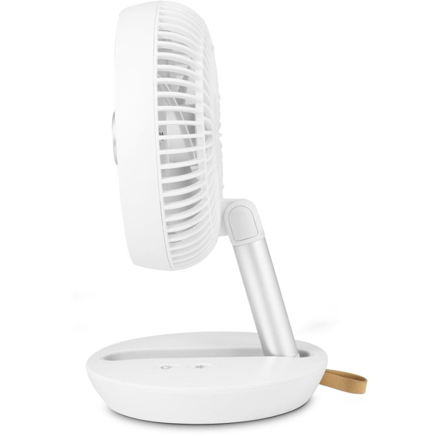 Sencor - Wiederaufladbarer Tischventilator 5W/5V 4000 mAh weiß