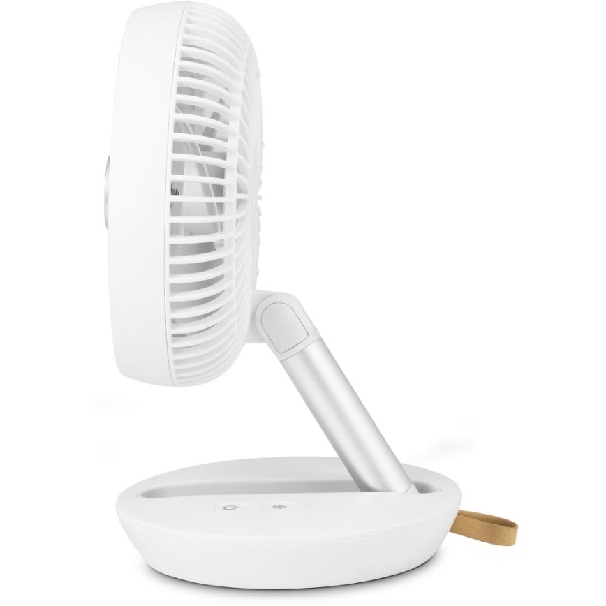 Sencor - Wiederaufladbarer Tischventilator 5W/5V 4000 mAh weiß