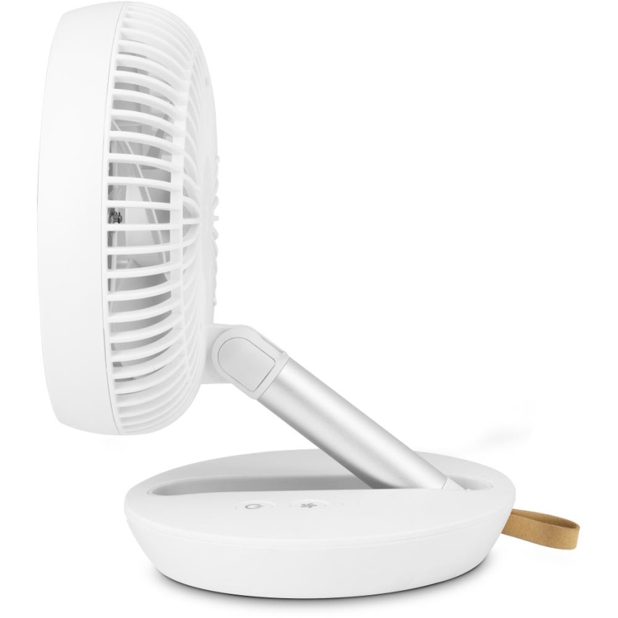 Sencor - Wiederaufladbarer Tischventilator 5W/5V 4000 mAh weiß