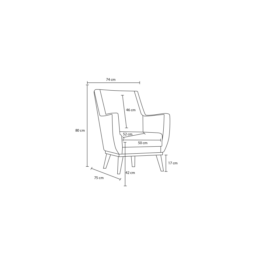 Sessel NUPI cremefarben