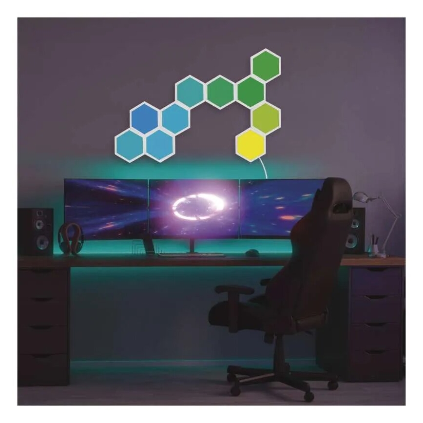 SET 10x RGBIC Dimmbares Panel LED/1,9W/230V Wi-Fi Tuya