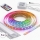 SET 1x dimmbarer LED-RGBW-Streifen DIGITAL LED/16,5W/230V 5 m + 5x Einbauprofil 1 m silber/weiß + Fernbedienung