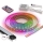 SET 1x dimmbarer RGBW-LED-Streifen DIGITAL LED/9,6W/230V 3 m + 3x Einbauprofil 1 m schwarz/weiß + Fernbedienung