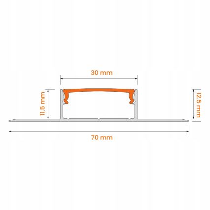 Set 1x LED-Streifen mit Bewegungssensor FLEX LED/3,6W/4xAA 2 m + 2x Einbauprofil 1 m silber/weiß