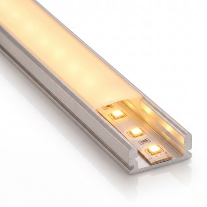 Set 1x LED-Streifen MYLIVING LIGHTSTRIP LED/22W/230V 5 m + 5x Einbauprofil 1 m silber/weiß