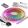 SET 1× dimmbarer RGBW-LED-Streifen DIGITAL LED/16,5W/230V 5 m + 5× Einbauprofil 1 m schwarz/weiß + Fernbedienung
