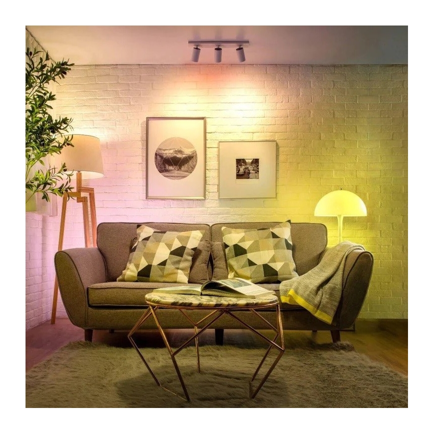 SET 2 x Dimmbare LED-RGBW-Glühbirne GU10/6,5W/230V 2200-6500K Wi-Fi + Fernbedienung - WiZ