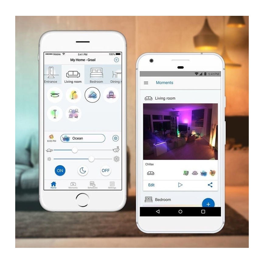 SET 2 x Dimmbare LED-RGBW-Glühbirne GU10/6,5W/230V 2200-6500K Wi-Fi + Fernbedienung - WiZ