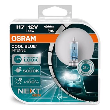 SET 2x Auto-Glühlampe COOL BLUE H7 PX26d/55W/12V 5000K - Osram
