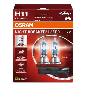 SET 2x Auto-Glühlampe NIGHT BREAKER H11 PGJ19-2/55W/12V - Osram