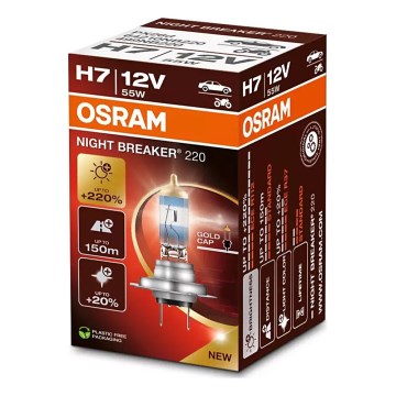 SET 2x Auto-Glühlampe NIGHT BREAKER H7 PX26d/55W/12V - Osram