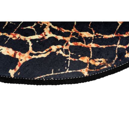 SET 2x Badematte GOLDES 60/100 cm schwarz/gold