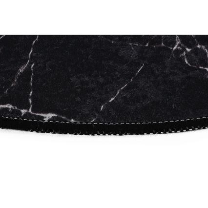 SET 2x Badezimmerteppich MARBLE 50x60/60x100 cm schwarz