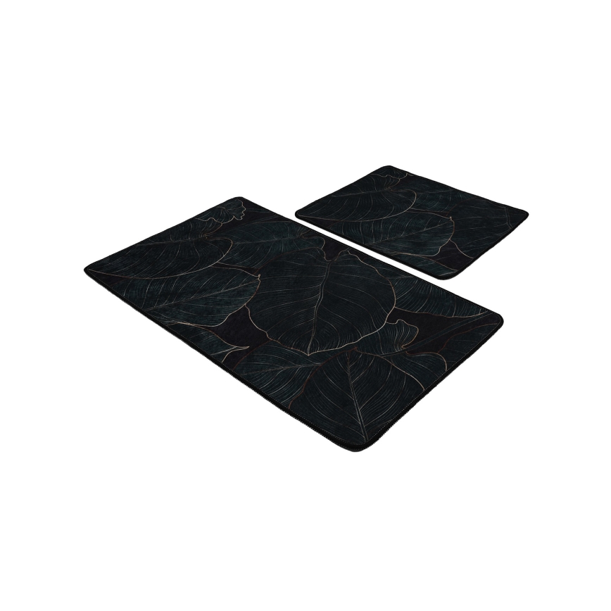 SET 2x Badezimmerteppich GRÜN 60/100 cm grün