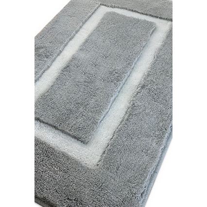 SET 2x Badezimmermatte 60/100 cm grau