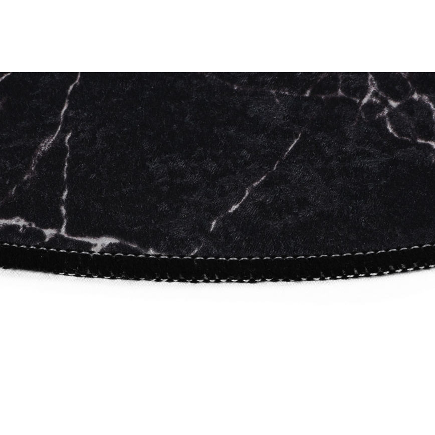 SET 2x Badezimmermatte MARBLE 50x60/60x100 cm schwarz