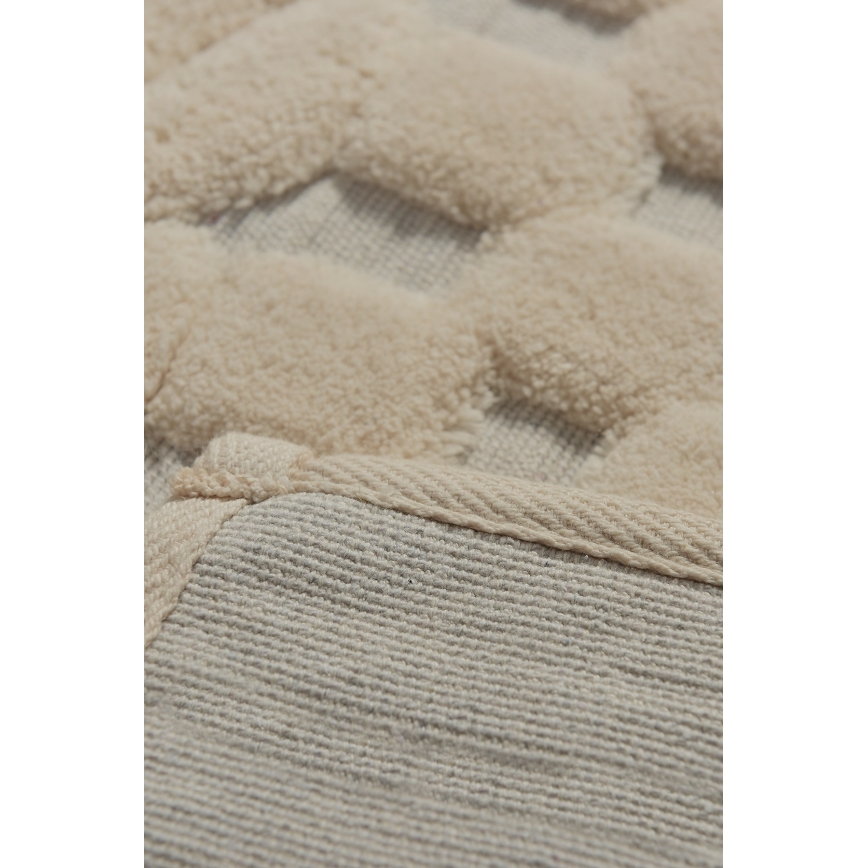 SET 2x Badezimmerteppich BAMBI 60/100 cm beige