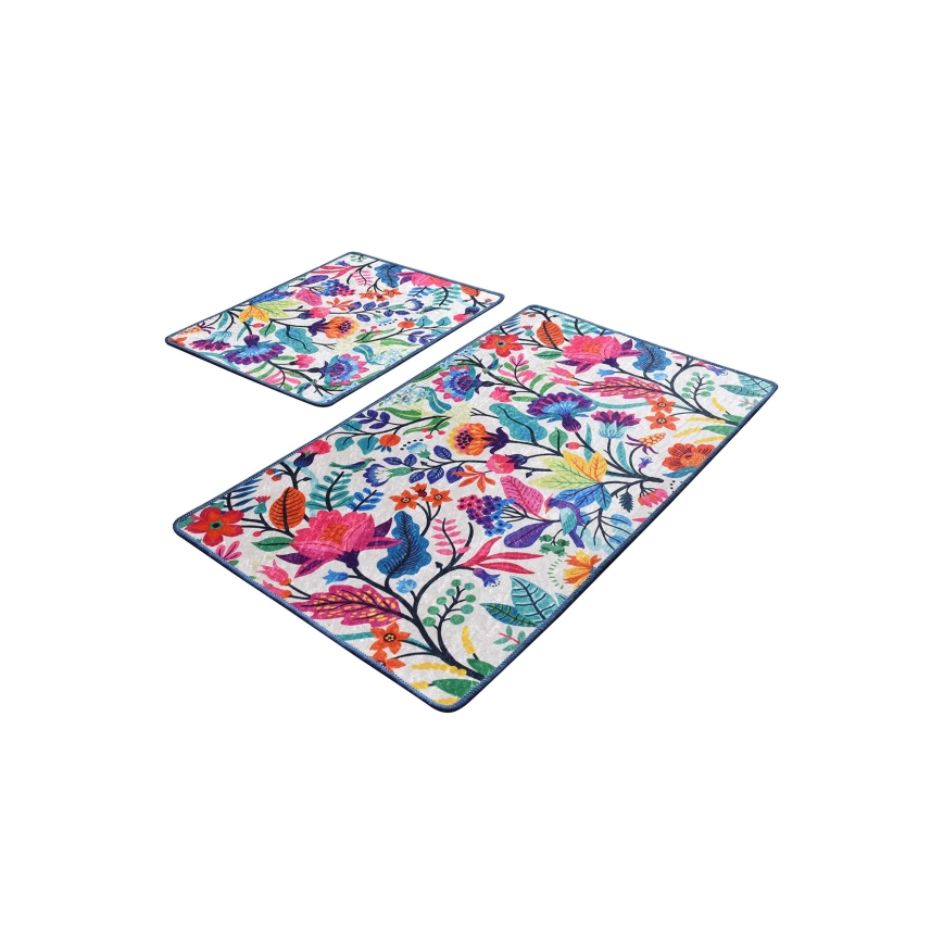 SET 2x Bunte Badezimmermatte PICTURA 60/100 cm